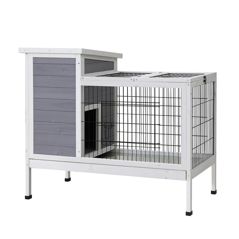 i.Pet Rabbit Hutch Chicken Coop 97cm x 49cm x 86cm Chicken Coop Large Run Wooden Outdoor Cage House i.Pet