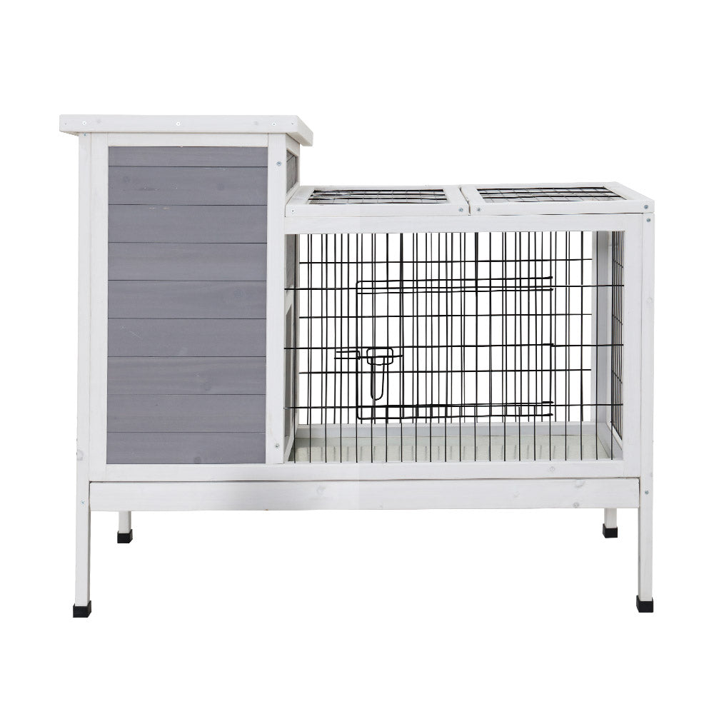 i.Pet Rabbit Hutch Chicken Coop 97cm x 49cm x 86cm Chicken Coop Large Run Wooden Outdoor Cage House i.Pet
