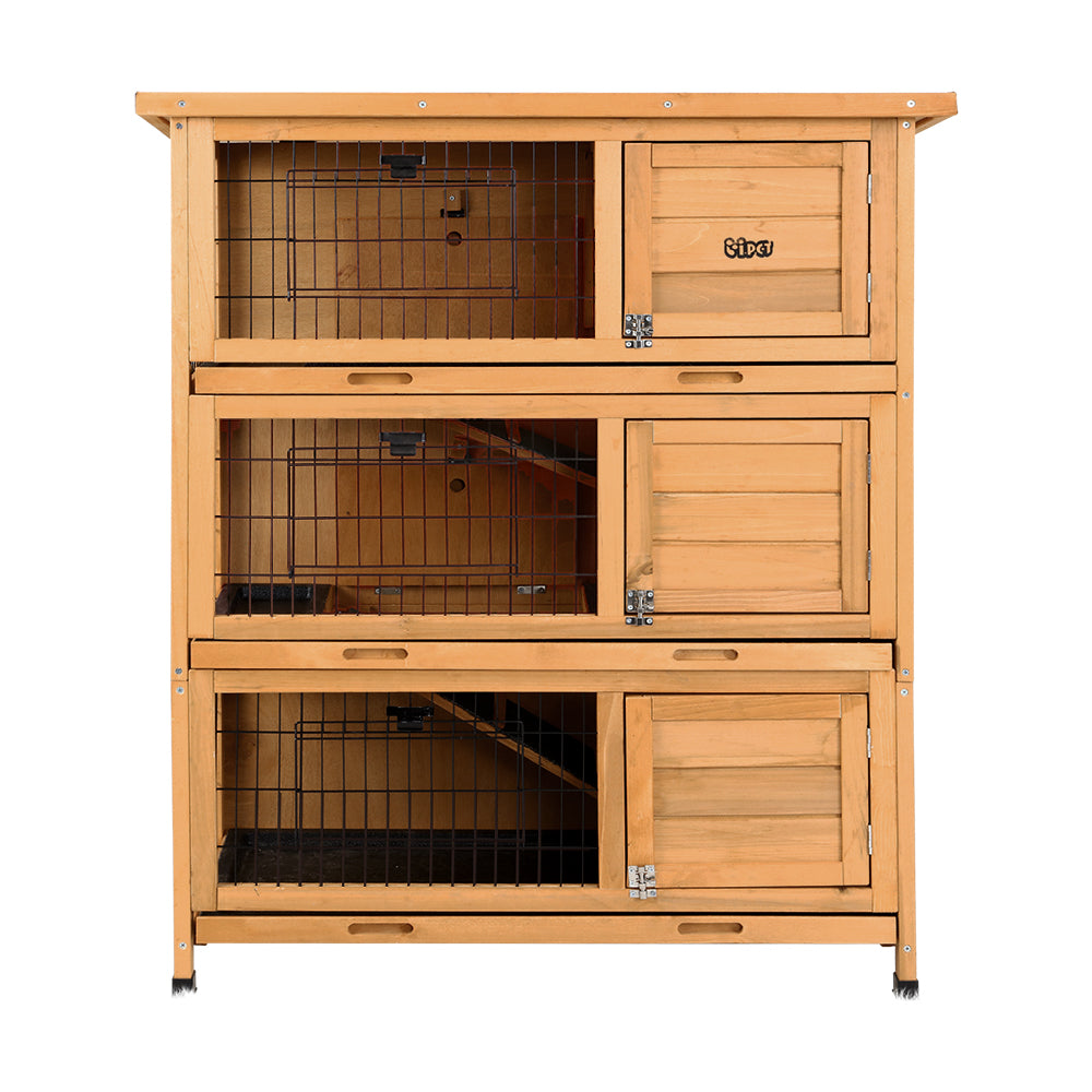 i.Pet Rabbit Hutch Chicken Coop 91.5cm x 46cm x 116.5cm Chicken Coop Large House Cage Run Wooden Outdoor i.Pet