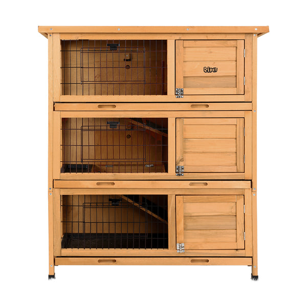 i.Pet Rabbit Hutch Chicken Coop 91.5cm x 46cm x 116.5cm Chicken Coop Large House Cage Run Wooden Outdoor i.Pet