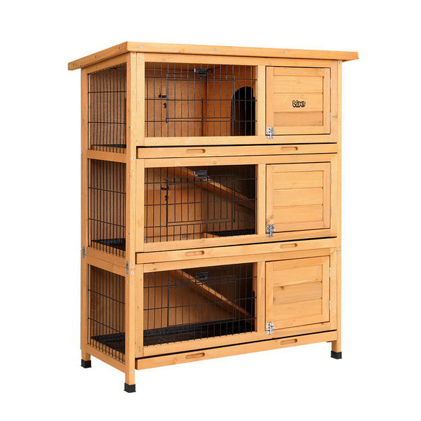 i.Pet Rabbit Hutch Chicken Coop 91.5cm x 46cm x 116.5cm Chicken Coop Large House Cage Run Wooden Outdoor i.Pet