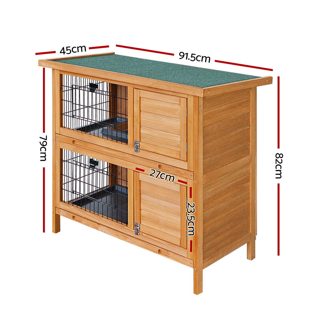 i.Pet Rabbit Hutch Chicken Coop 91.5cm x 45cm x 82cm Chicken Coop Large Wooden House Run Cage i.Pet
