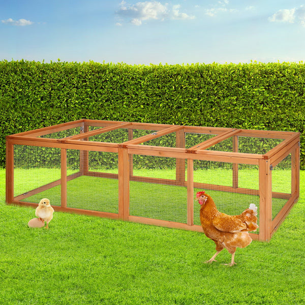 i.Pet Chicken Coop Rabbit Hutch 180cm Extra Large Wooden Chicken House Run XL Hen Cage i.Pet