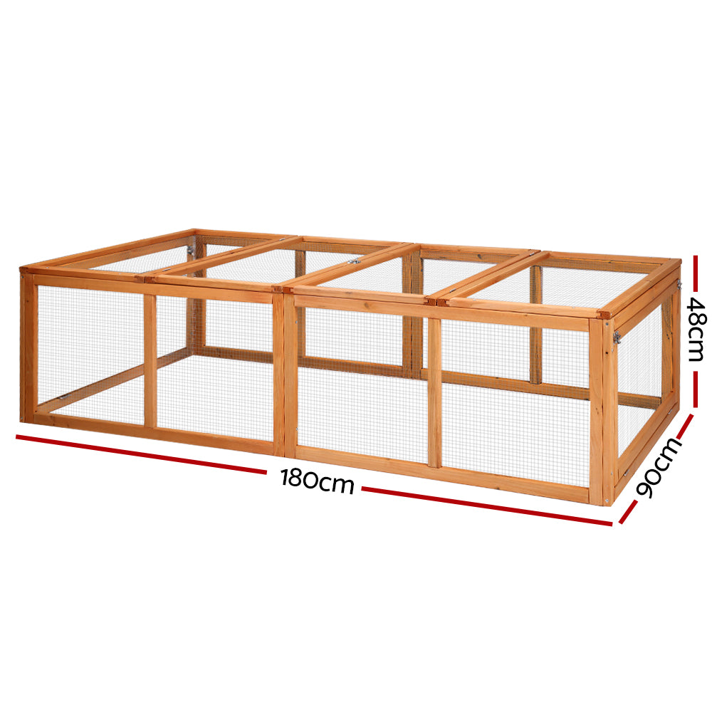i.Pet Chicken Coop Rabbit Hutch 180cm Extra Large Wooden Chicken House Run XL Hen Cage i.Pet