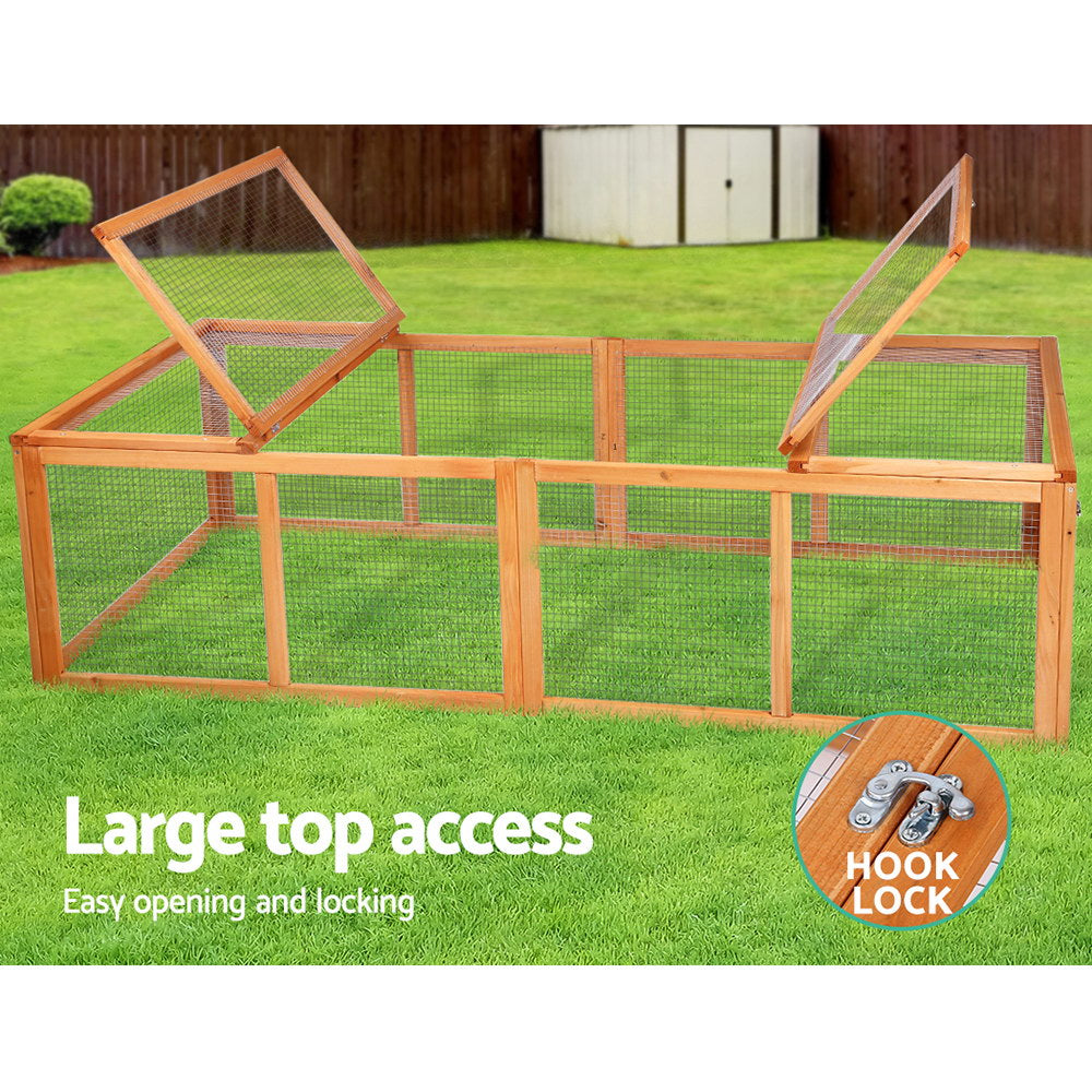 i.Pet Chicken Coop Rabbit Hutch 180cm Extra Large Wooden Chicken House Run XL Hen Cage i.Pet