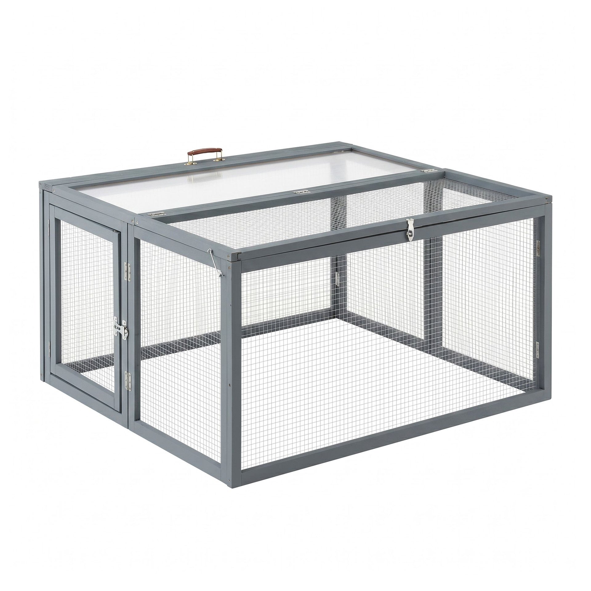 i.Pet Chicken Coop Large Portable Wooden Rabbit Run Cage Hutch Outdoor Folding Hen House 110cm Awezingly