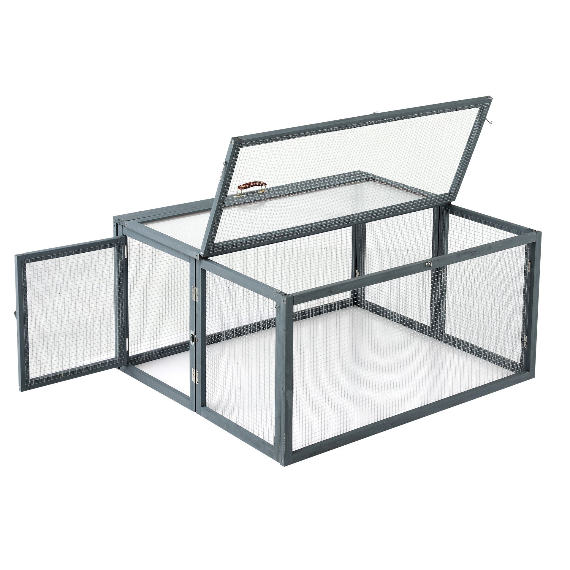 i.Pet Chicken Coop Large Portable Wooden Rabbit Run Cage Hutch Outdoor Folding Hen House 110cm Awezingly