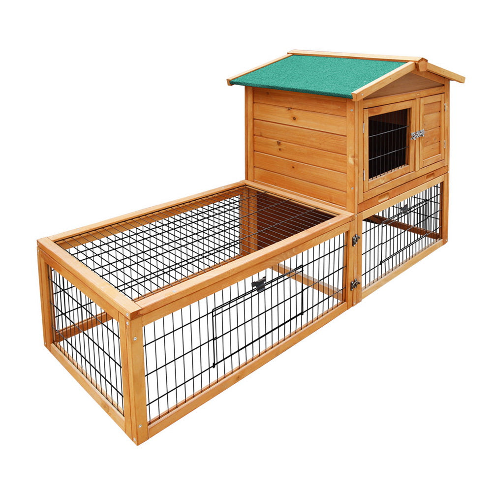 i.Pet Chicken Coop Rabbit Hutch 155cm x 49cm x 90cm Large Chicken Coop Wooden Run Cage House Outdoor i.Pet