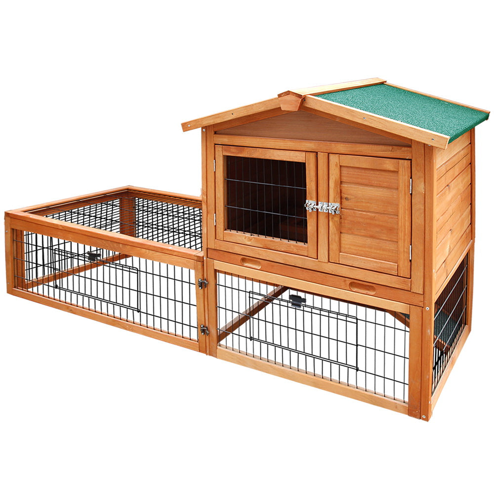 i.Pet Chicken Coop Rabbit Hutch 155cm x 49cm x 90cm Large Chicken Coop Wooden Run Cage House Outdoor i.Pet