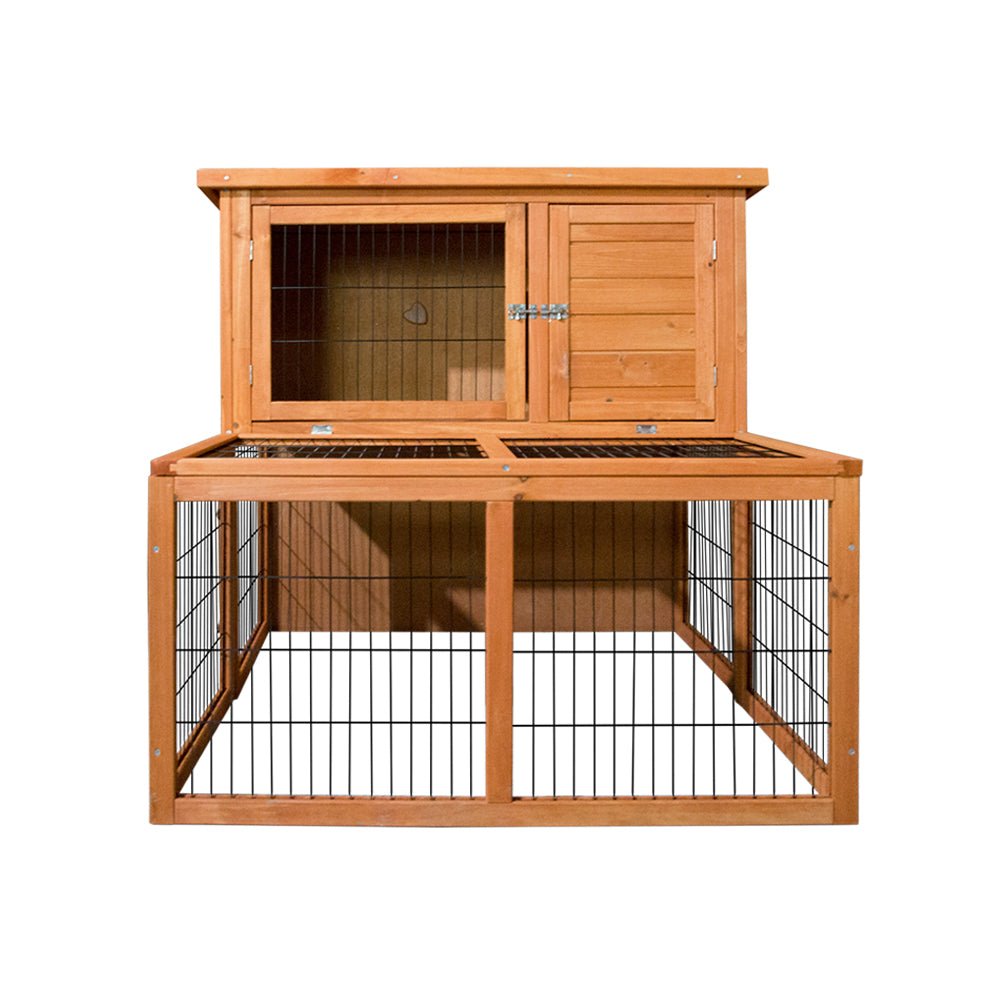 i.Pet Chicken Coop Rabbit Hutch 96cm x 96cm x 100cm Large Chicken Coop Run Wooden Cage Outdoor House i.Pet