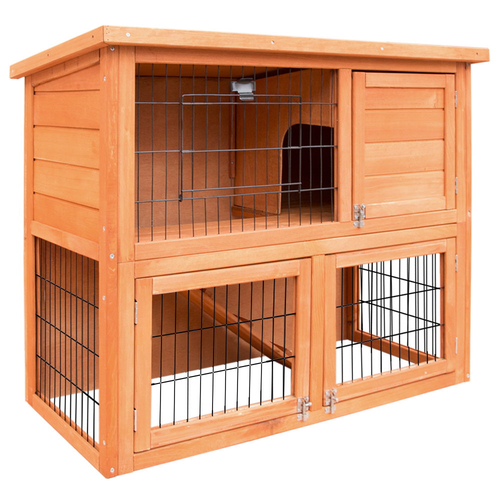 i.Pet Chicken Coop Rabbit Hutch 88cm x 40cm x 76cm Large Chicken Coop House Run Wooden Cage Outdoor i.Pet