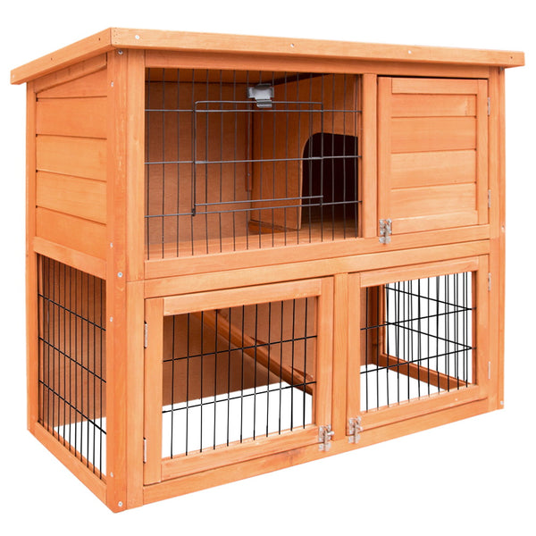 i.Pet Chicken Coop Rabbit Hutch 88cm x 40cm x 76cm Large Chicken Coop House Run Wooden Cage Outdoor i.Pet
