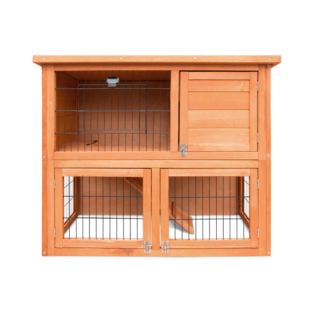 i.Pet Chicken Coop Rabbit Hutch 88cm x 40cm x 76cm Large Chicken Coop House Run Wooden Cage Outdoor i.Pet
