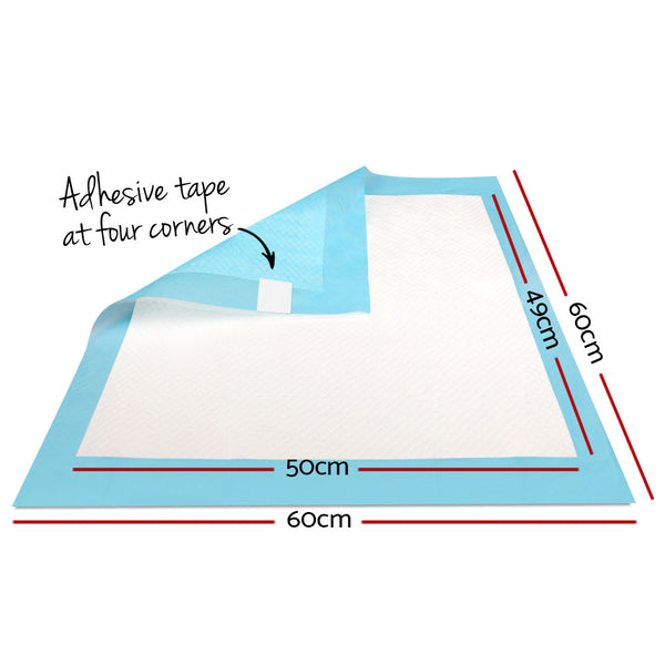 i.Pet Pet Training Pads 200pcs 60x60cm Puppy Dog Toilet Pee Indoor Super Absorbent Blue i.Pet