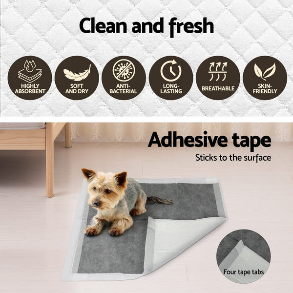 i.Pet Pet Training Pads 400pcs 60x60cm Puppy Dog Toilet Pee Indoor Super Absorbent Grey i.Pet