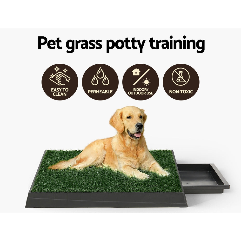 i.Pet Pet Training Pad Dog Potty Toilet Large Loo Portable With Tray Grass Mat i.Pet