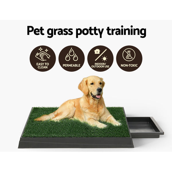 i.Pet Pet Training Pad Dog Potty Toilet Large Loo Portable With Tray Grass Mat i.Pet