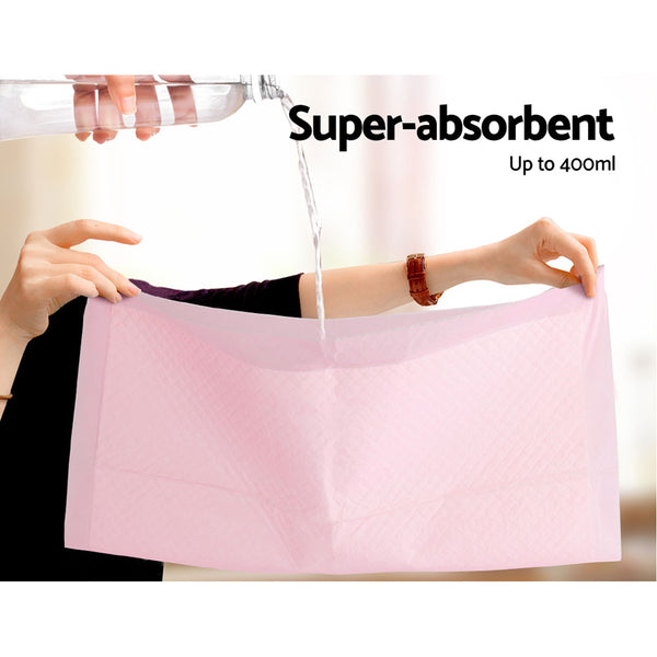i.Pet Pet Training Pads 200pcs 60x60cm Puppy Dog Toilet Pee Indoor Super Absorbent Pink i.Pet