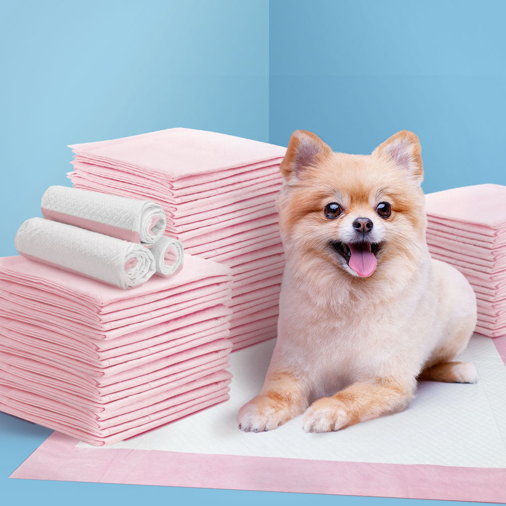 i.Pet Pet Training Pads 400pcs 60x60cm Puppy Dog Toilet Pee Indoor Super Absorbent Pink i.Pet