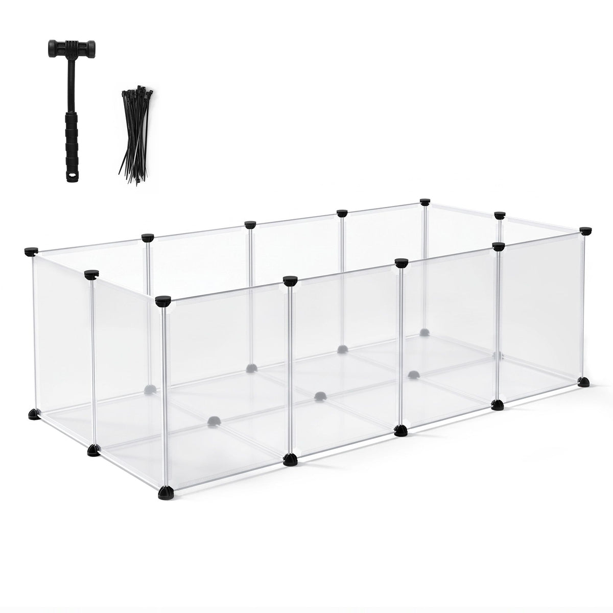 i.Pet Pet Dog Playpen 20 Panels with Baseboard DIY Enclosure Small Animal Rabbit Pen 125CM Awezingly