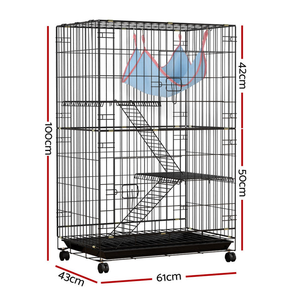 i.Pet Rabbit Cage 100cm Hutch 3 Level Indoor Guinea Pig Ferret i.Pet