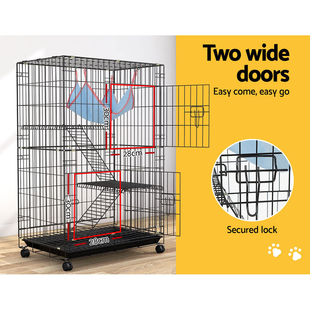 i.Pet Rabbit Cage 100cm Hutch 3 Level Indoor Guinea Pig Ferret i.Pet