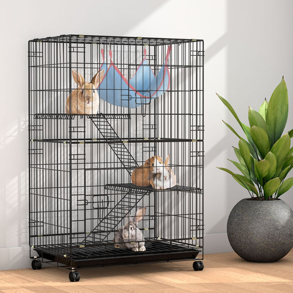 i.Pet Rabbit Cage 100cm Hutch 3 Level Indoor Guinea Pig Ferret i.Pet