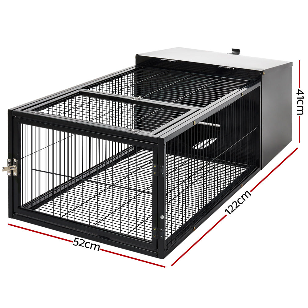 i.Pet Rabbit Cage 122x52cm Hutch Enclosure Carrier Metal i.Pet