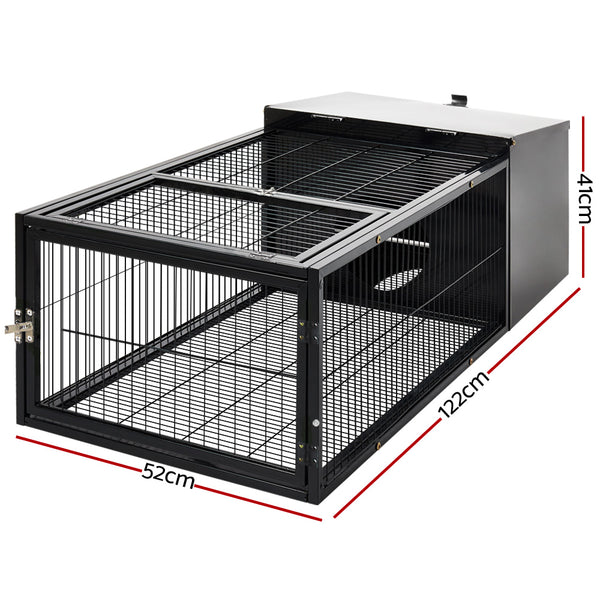 i.Pet Rabbit Cage 122x52cm Hutch Enclosure Carrier Metal i.Pet