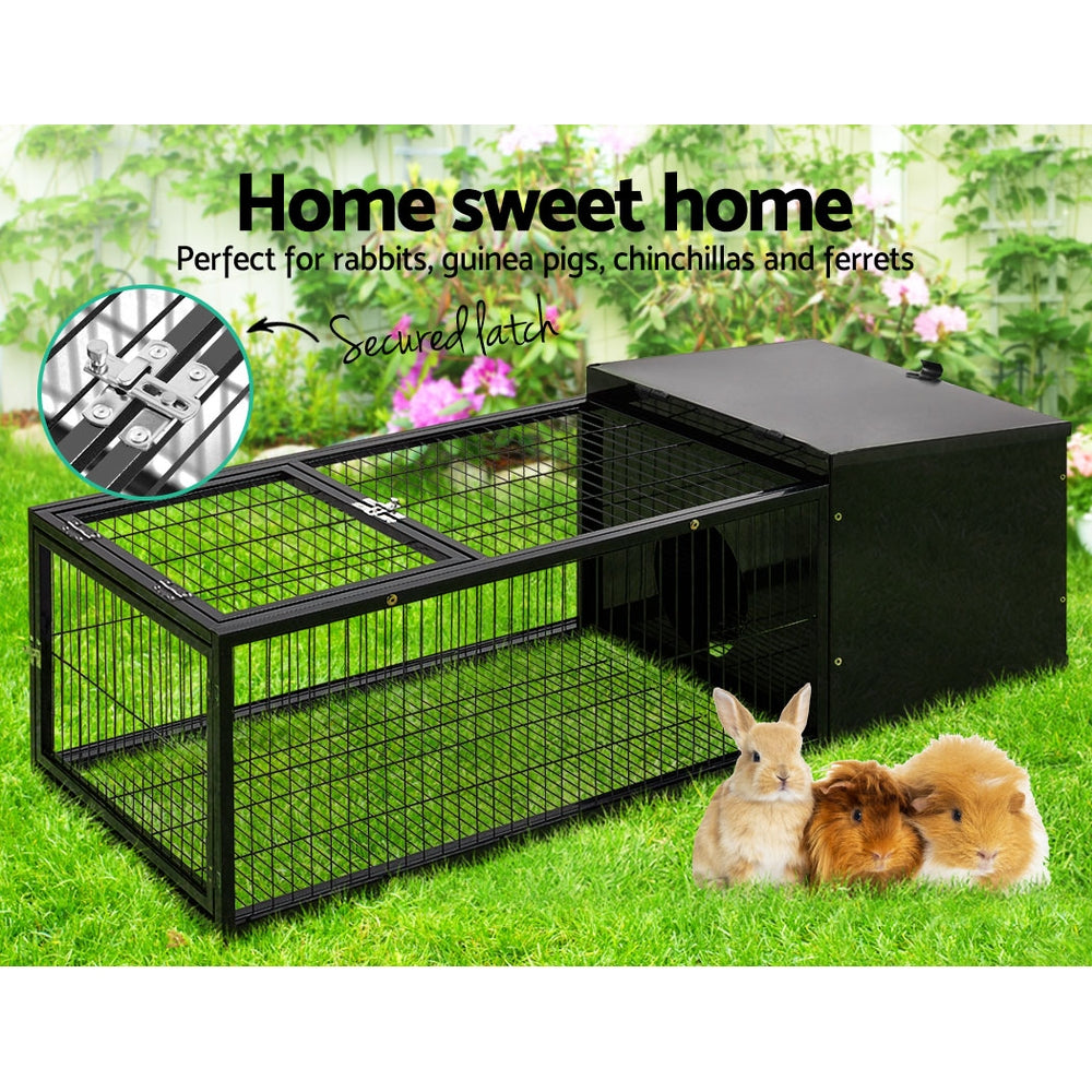 i.Pet Rabbit Cage 122x52cm Hutch Enclosure Carrier Metal i.Pet