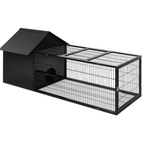 i.Pet Rabbit Cage Hutch 162x60cm Enclosure Metal i.Pet