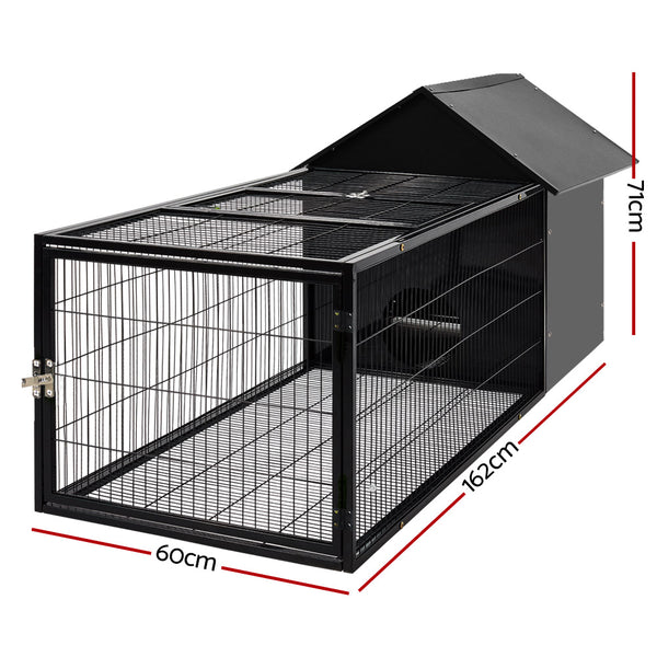 i.Pet Rabbit Cage Hutch 162x60cm Enclosure Metal i.Pet