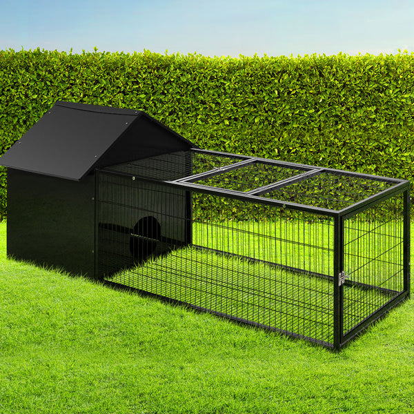 i.Pet Rabbit Cage Hutch 162x60cm Enclosure Metal i.Pet