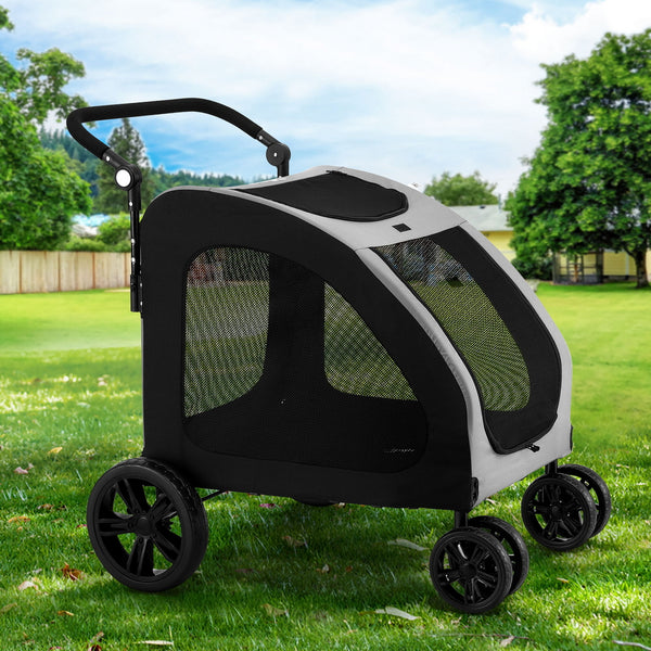 i.Pet Pet Stroller Dog Pram Large Carrier Cat Travel Foldable Strollers 4 Wheels Trolley i.Pet