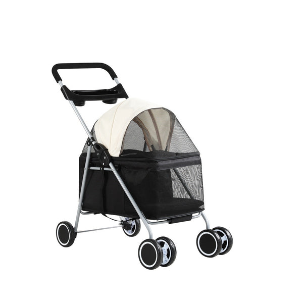 i.Pet Pet Stroller Pram Dog Cat Carrier Cage Large Travel Pushchair Foldable 4 Wheels i.Pet
