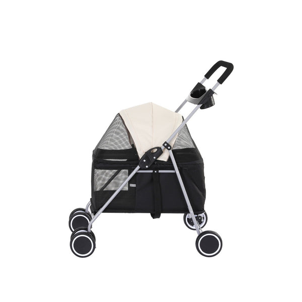 i.Pet Pet Stroller Pram Dog Cat Carrier Cage Large Travel Pushchair Foldable 4 Wheels i.Pet