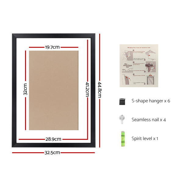 3 PCS Photo Frame Wall Set A3 Picture Home Decor Art Gift Present Black Awezingly