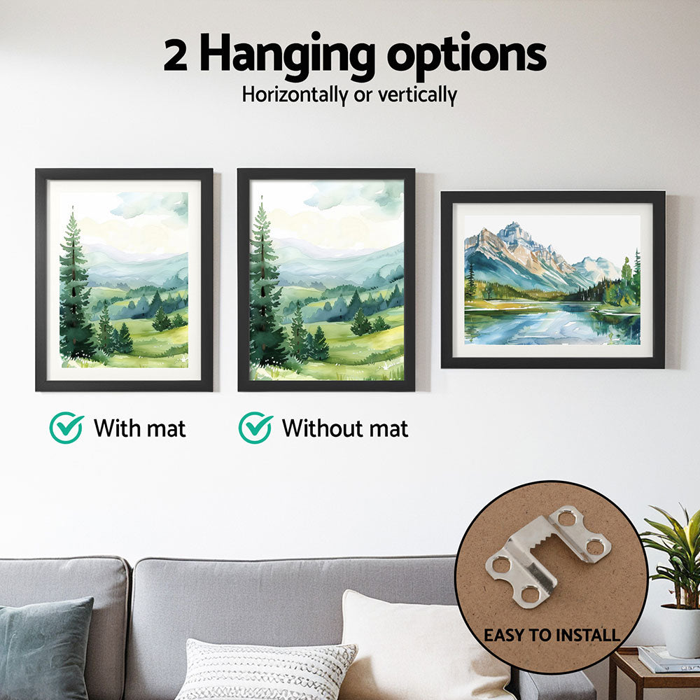 Artiss Photo Frame 3PCS Set Black Artiss