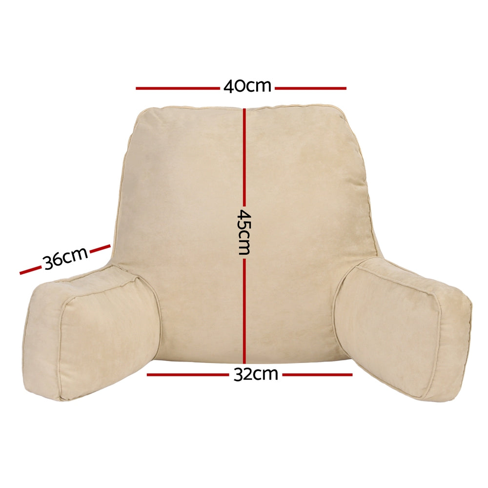 Giselle Reading Pillow Back Rest Lumbar Support Cushion Oatmeal Giselle Bedding