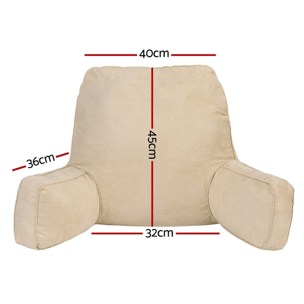 Giselle Reading Pillow Back Rest Lumbar Support Cushion Oatmeal Giselle Bedding