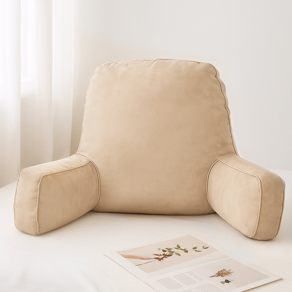 Giselle Reading Pillow Back Rest Lumbar Support Cushion Oatmeal Giselle Bedding
