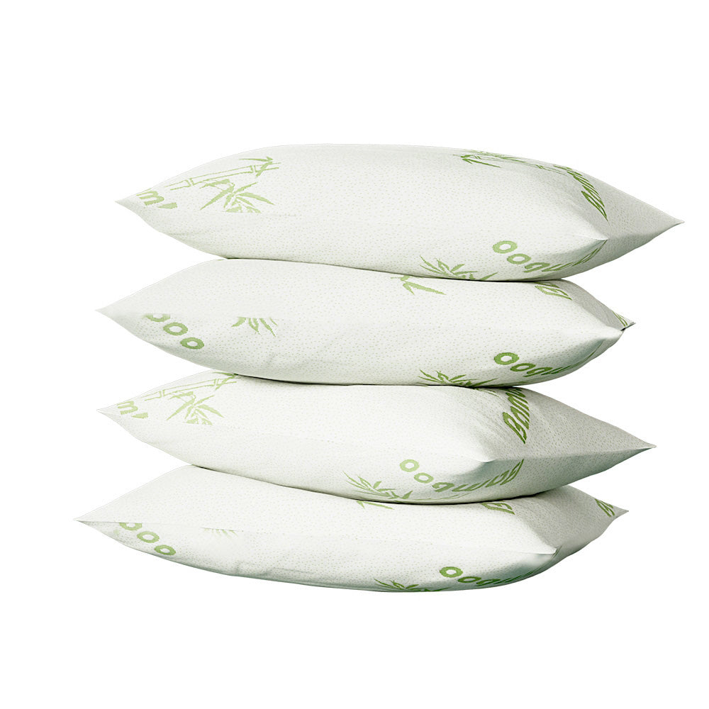 Giselle Bedding 4 Pack Bamboo Pillow Family Hotel Giselle Bedding