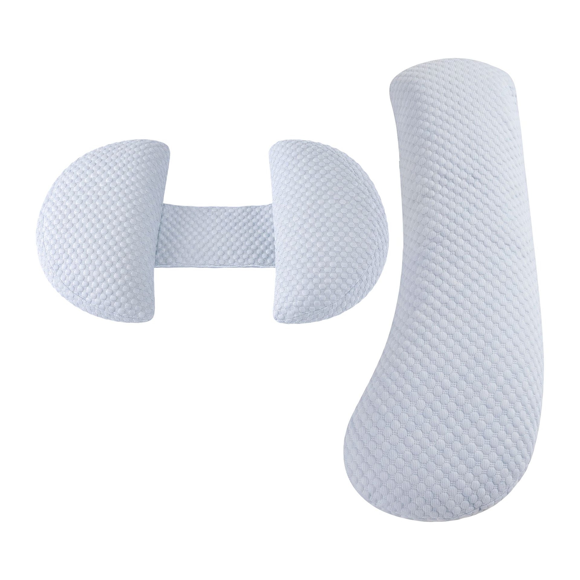 Giselle Bedding Cooling Pregnancy Pillow Adjustable Maternity Pillow for Sleeping, Body Pillows for Adults Support Back, Belly, and Hips, Blue 37x87 cm Awezingly