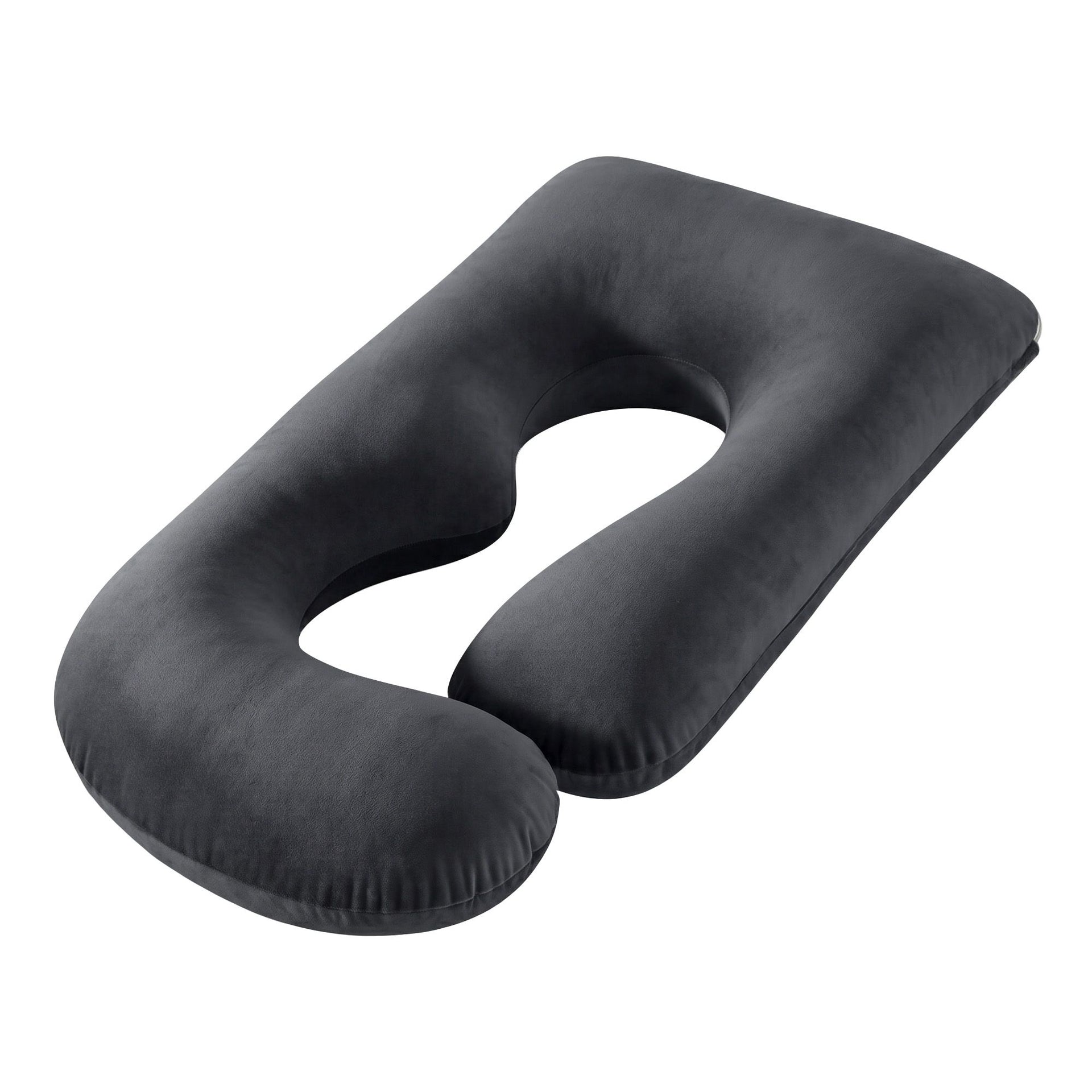 Giselle Bedding Pregnancy Pillow G-Shaped Full Body Pillow for Back and Belly Support Maternity Pillow with Removable Cover, Dark Grey 135x70 cm Awezingly