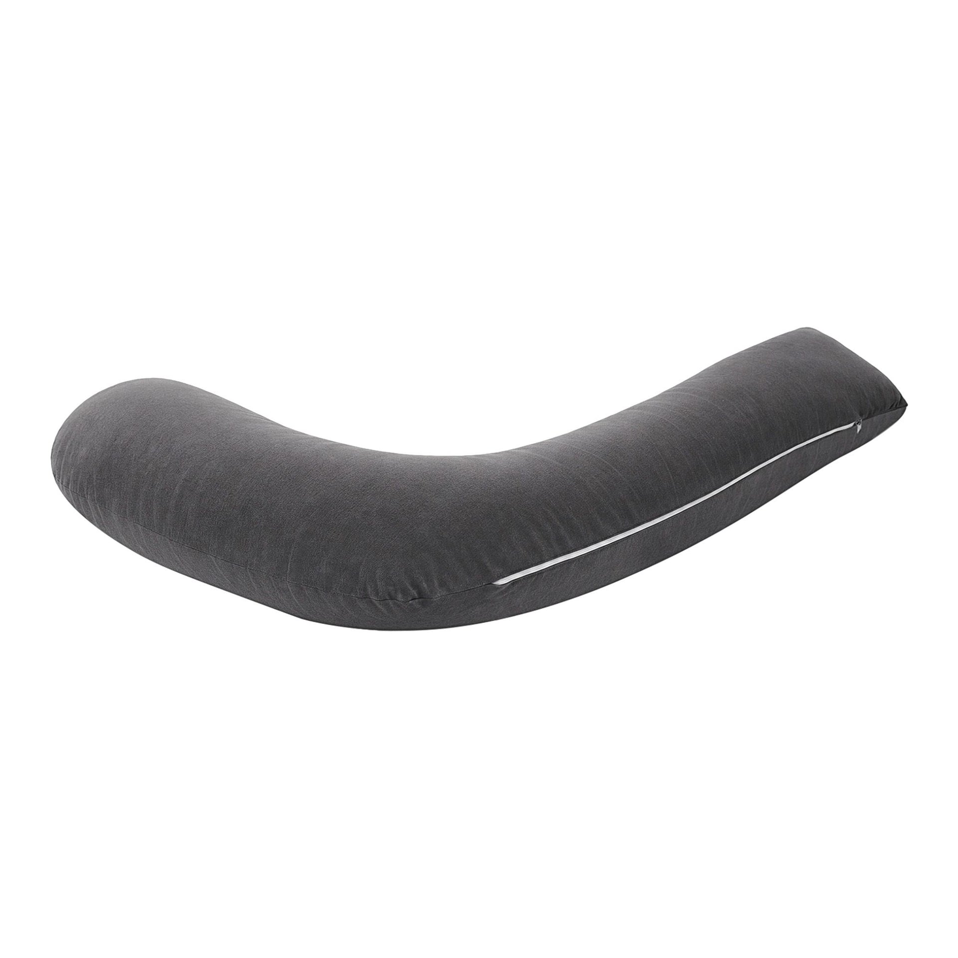 Giselle Bedding Pregnancy Pillow for Side Sleeping L-Shaped Maternity Body Pillow for Women 100% Cotton Jersey Cover for Head Neck Belly Support, 63x115 cm Grey Awezingly