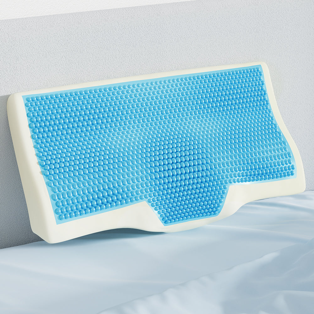 Giselle Bedding Memory Foam Contour Pillow Cool Gel Bamboo Cover Awezingly