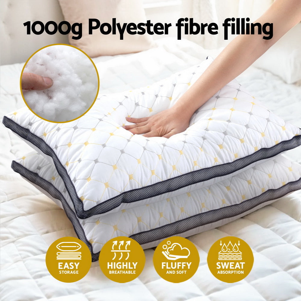 Giselle 2pcs Pillows Microfibre Awezingly