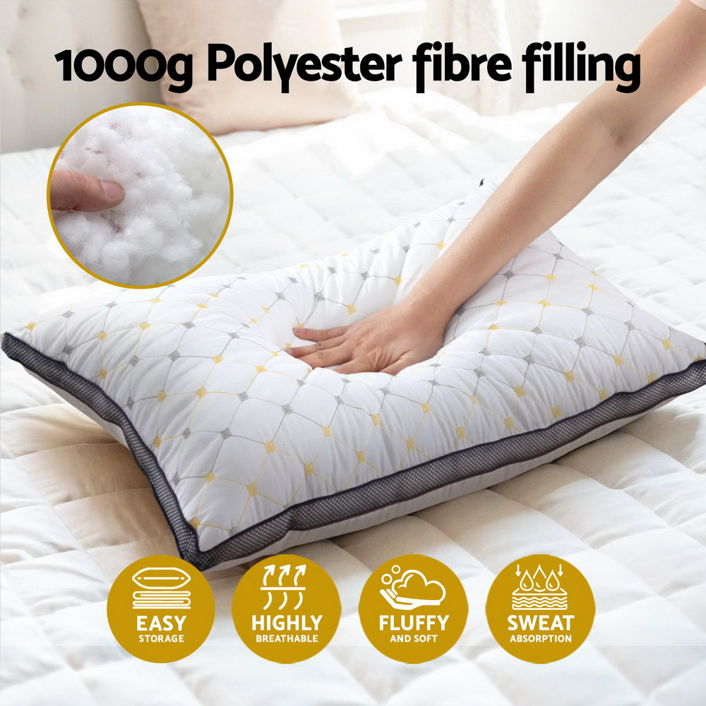 Giselle 4pcs Pillows Microfibre Awezingly