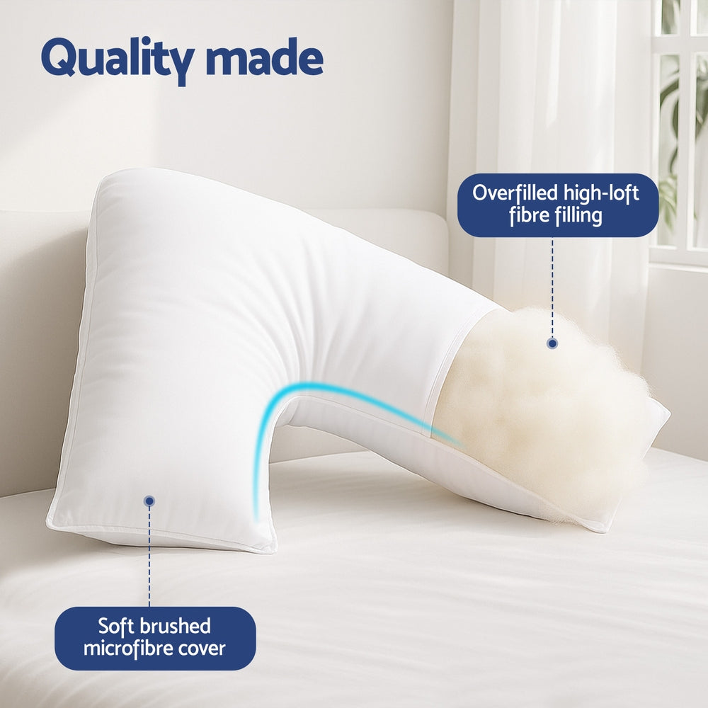 Giselle V Shape Pillow Boomerang Nursing Body Cushion Giselle Bedding