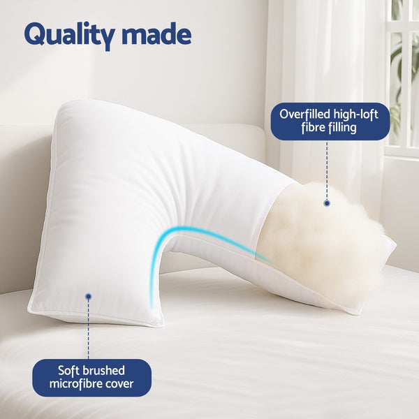 Giselle V Shape Pillow Boomerang Nursing Body Cushion Giselle Bedding